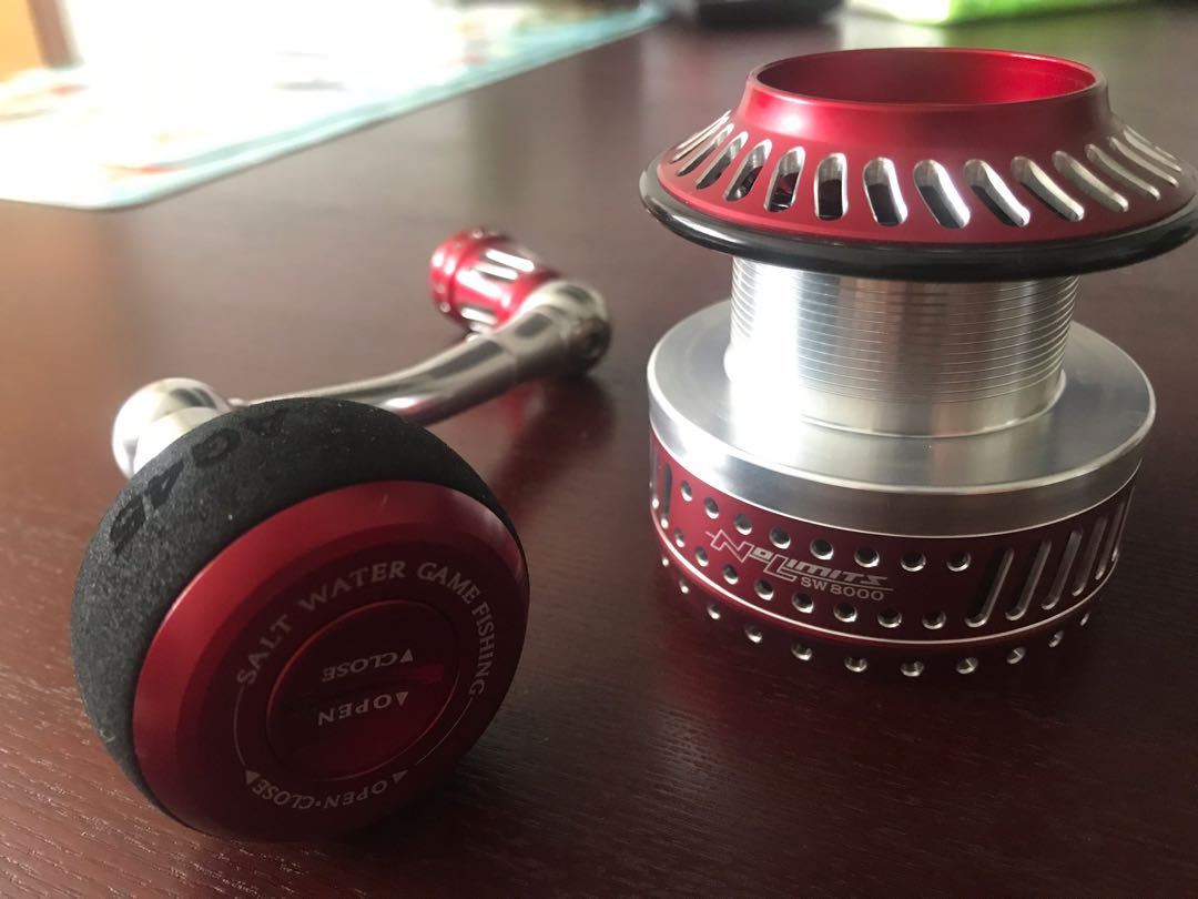 SOM Studio Ocean Mark Spool and Handle for Shimano, Sports Equipment,  Bicycles & Parts, Parts & Accessories on Carousell