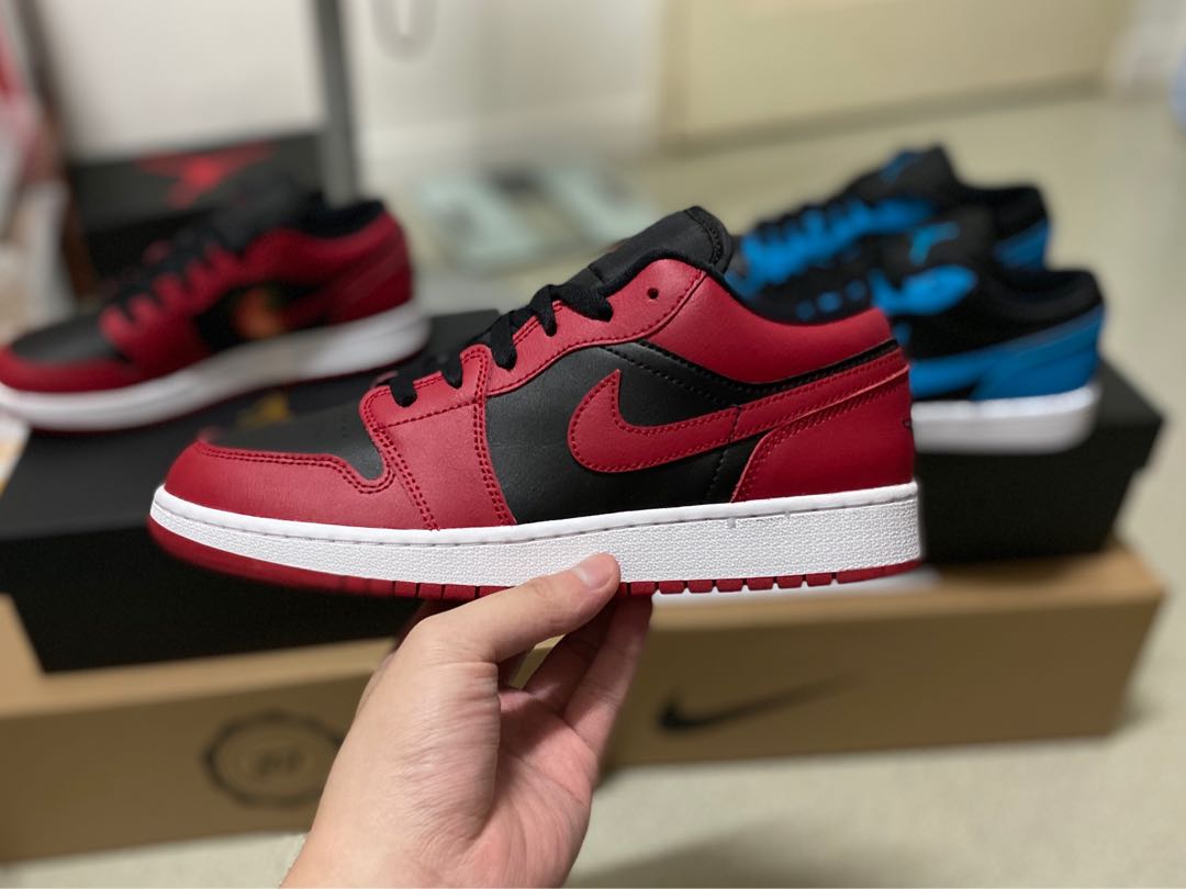 Jordan 1 Low Reverse Bred GS Men s Fashion Footwear Sneakers