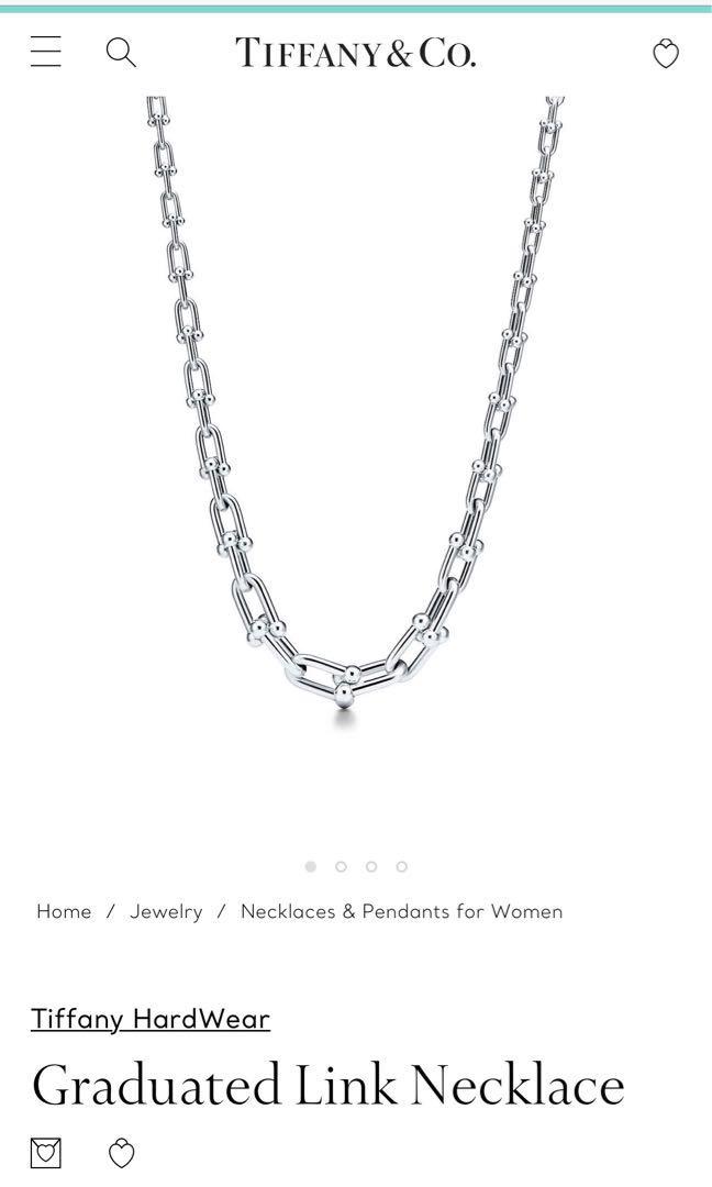 Tiffany graduated sales link necklace