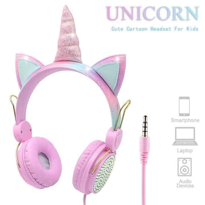 unicorn wiredheadset w/mic (Category: Headphones & Headsets) located in Manila. Submitted by ayahallinoneshop (Listing ID 1036730825, Image 1). Description: Unicorn Wired Headset with Mic Girl Princess Cute Cartoon Stereo Headphone Gift For Kids Children.