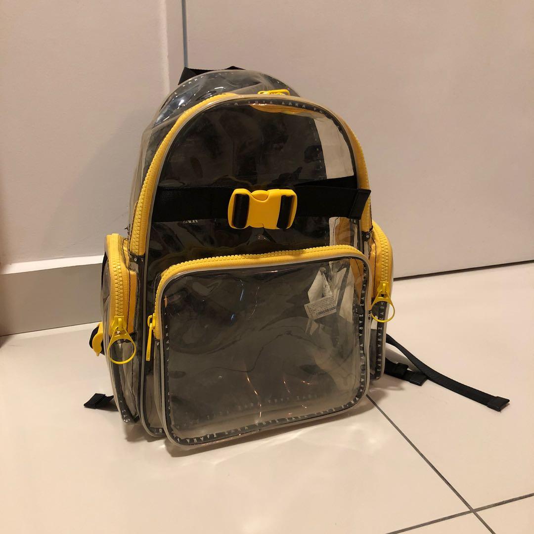 ZARA Vinyl Transparent Backpack ClearDulu