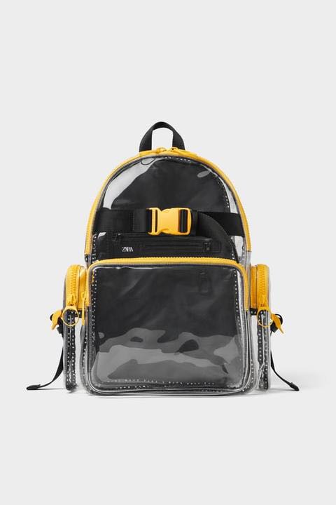 ZARA Vinyl Transparent Backpack 