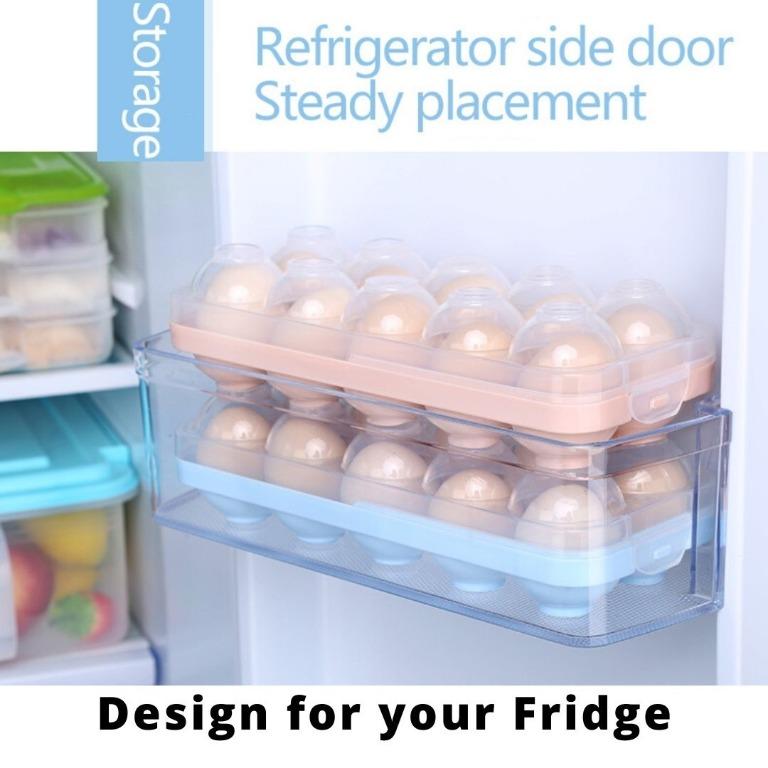 Egg Holder Tray Storage Refrigerator Fridge Eggs Box Case Container 10  Grids US