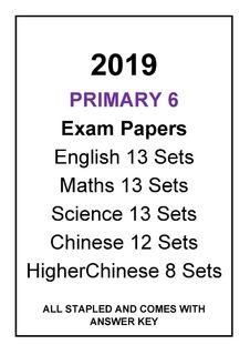 2019 SA2 Primary 6  Past Year Papers