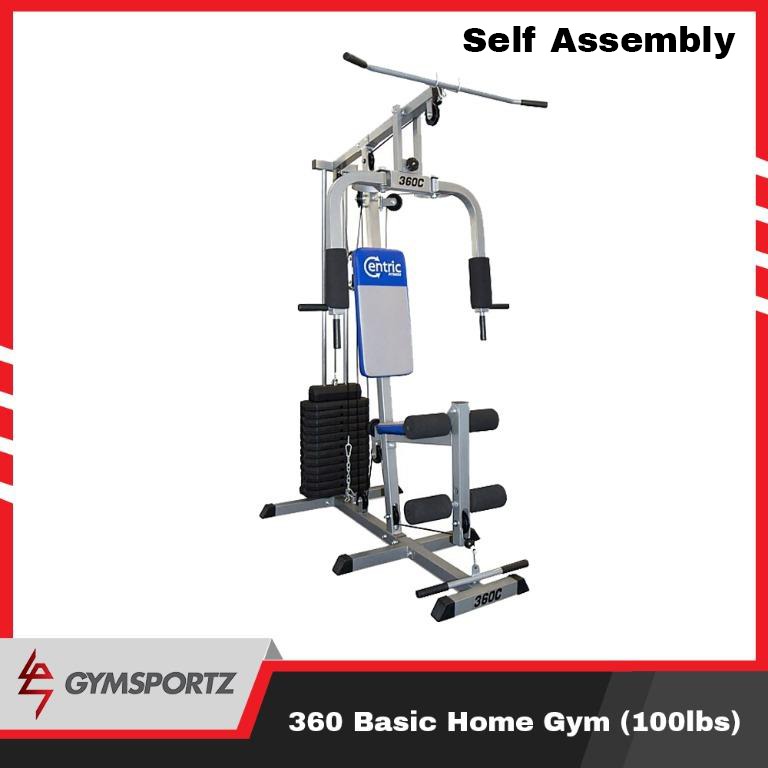360 BASIC HOME GYM 100LBS Self Assembly Sports Equipment Exercise Fitness Cardio Fitness Machines on Carousell