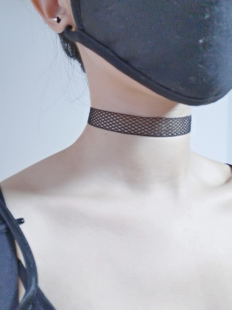 90s Black Fishnet Choker Punk Gothic Women s Fashion Jewelry