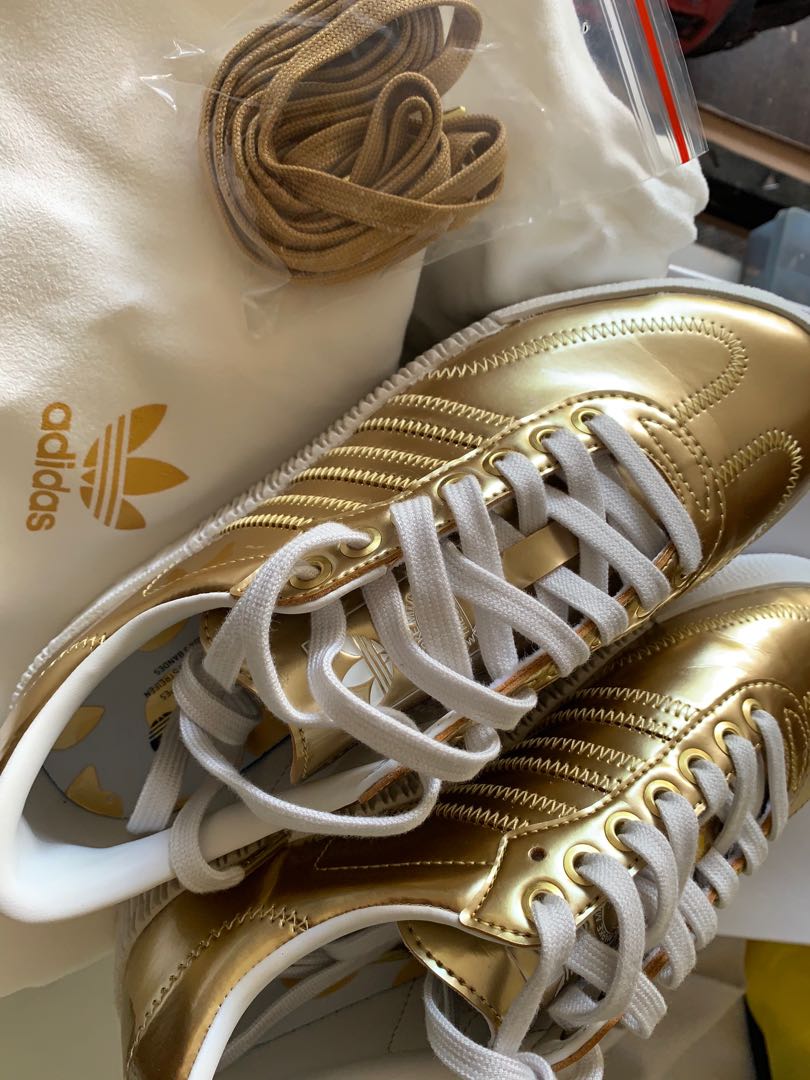 Adidas Gold Sneakers, Women's Fashion, Footwear, Sneakers on Carousell