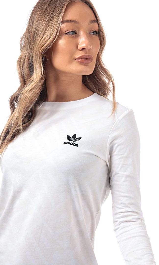 adidas long sleeve white top