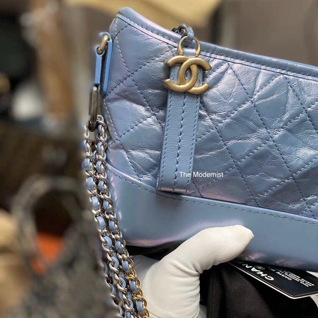 CHANEL, Bags, Small Chanel Gabrielle In Iridescent Blue