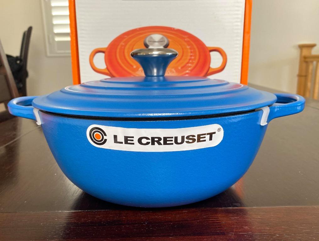 Authentic Le Creuset Marseille Blue Soup Pot Furniture Home Living Kitchenware Tableware Cookware Accessories On Carousell