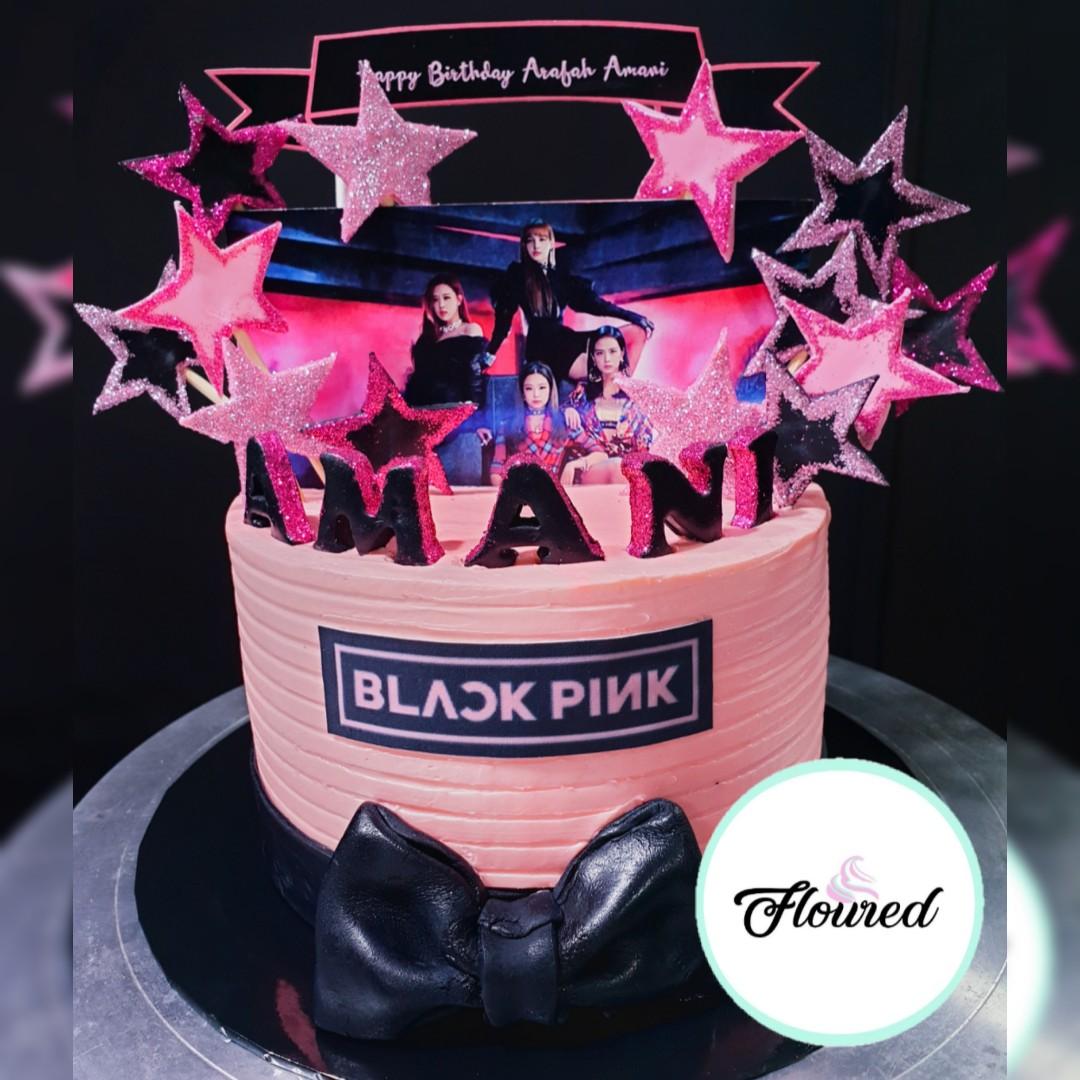 wallpapers Korean Birthday Cake Ideas Bts black pink korea birthday cake
