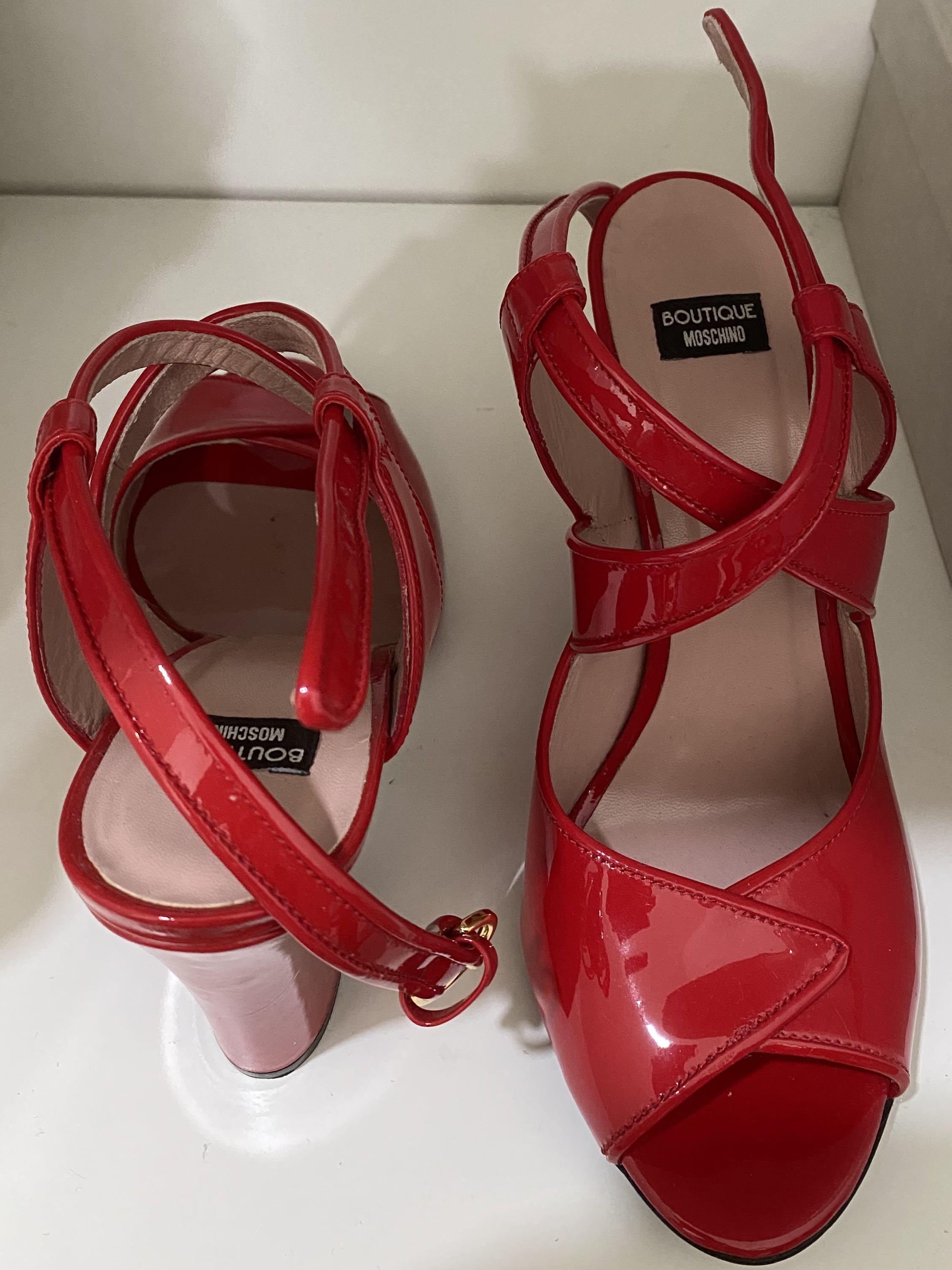 moschino red heels