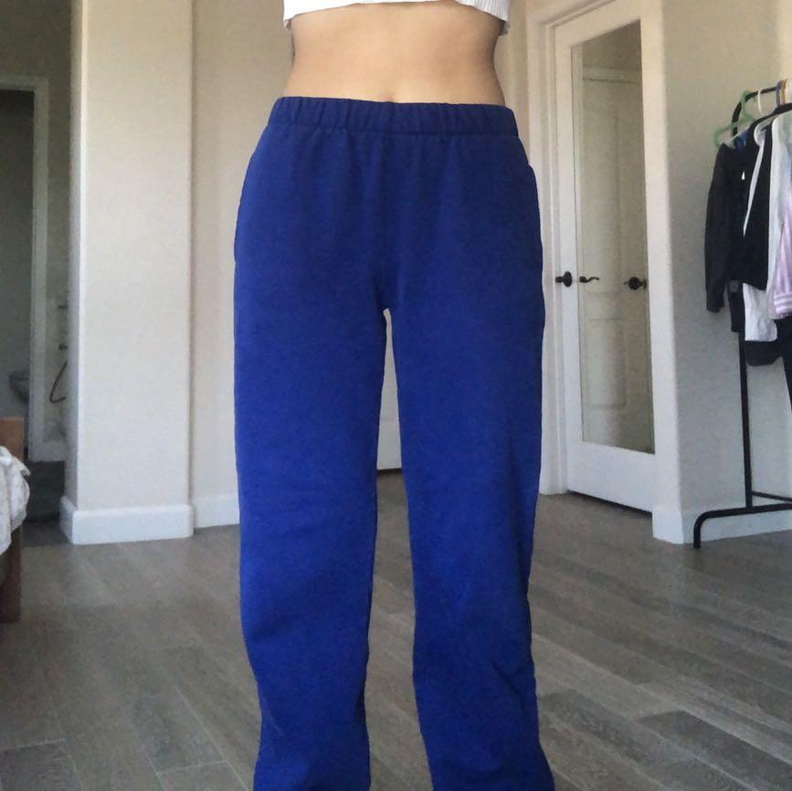 brandy melville rosa sweatpants royal blue electric joggers sweats