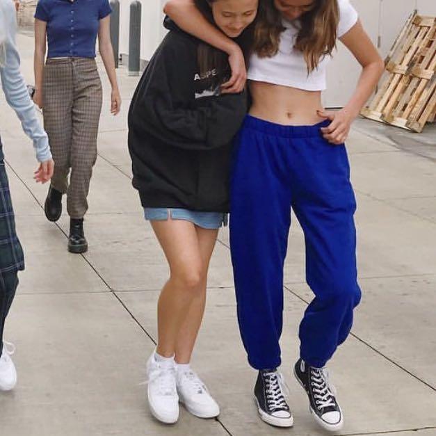 brandy melville rosa sweatpants royal blue electric joggers sweats