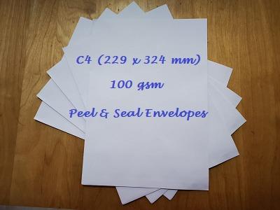 C4 Peel & Seal Envelopes 229 x 324 mm (White)