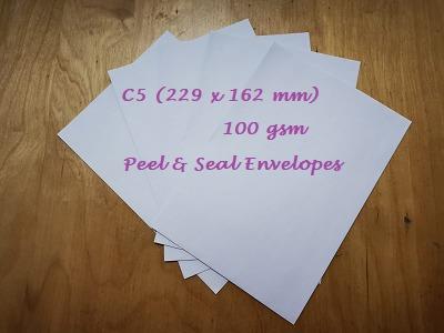 C5 Peel & Seal Envelopes 229 x 162 mm (White)