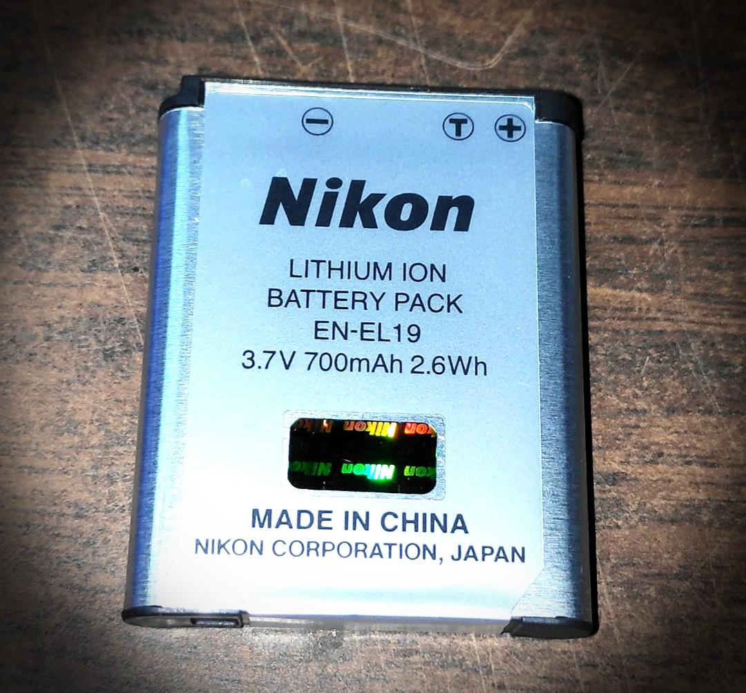 Nikon Coolpix A100 Camera Parts Rechargeable Battery Original Nikon Coolpix A100 S3100 S3300 S4100 En El19 700mah Japan Lithium Ion Photography Cameras Digital Cameras On Carousell