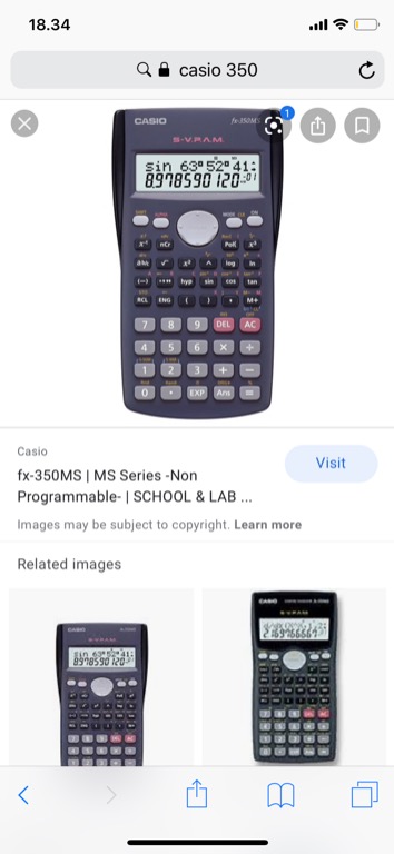 Casio Fx 350ms Books Stationery Stationery On Carousell