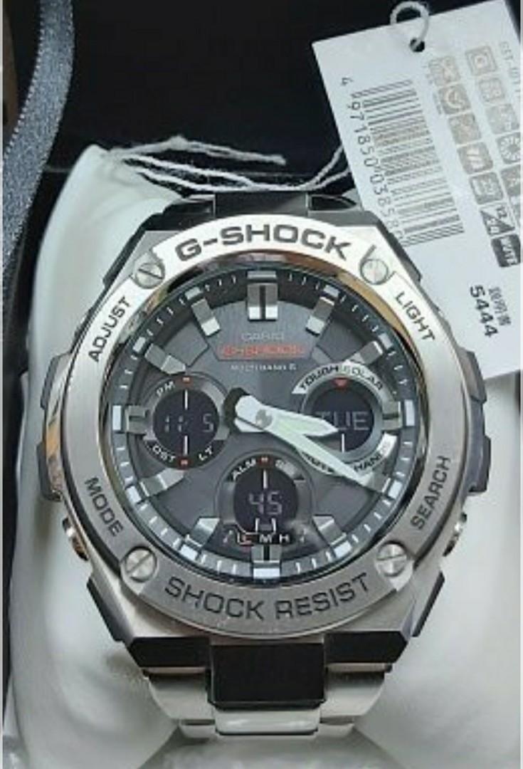 CASIO G-SHOCK GST-W110D-1AJF 日版 電波光動能99%新, 名牌, 手錶