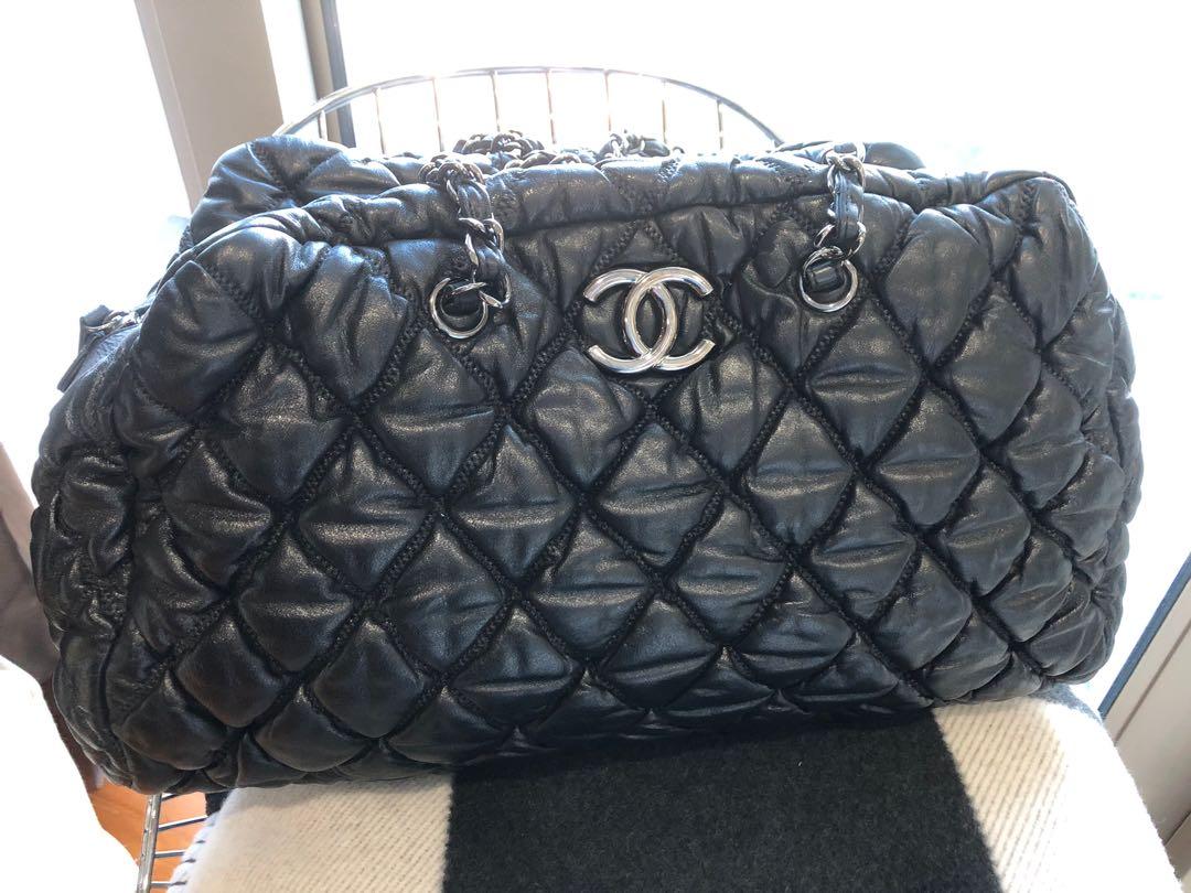 Chanel bubble quilted bowler bag