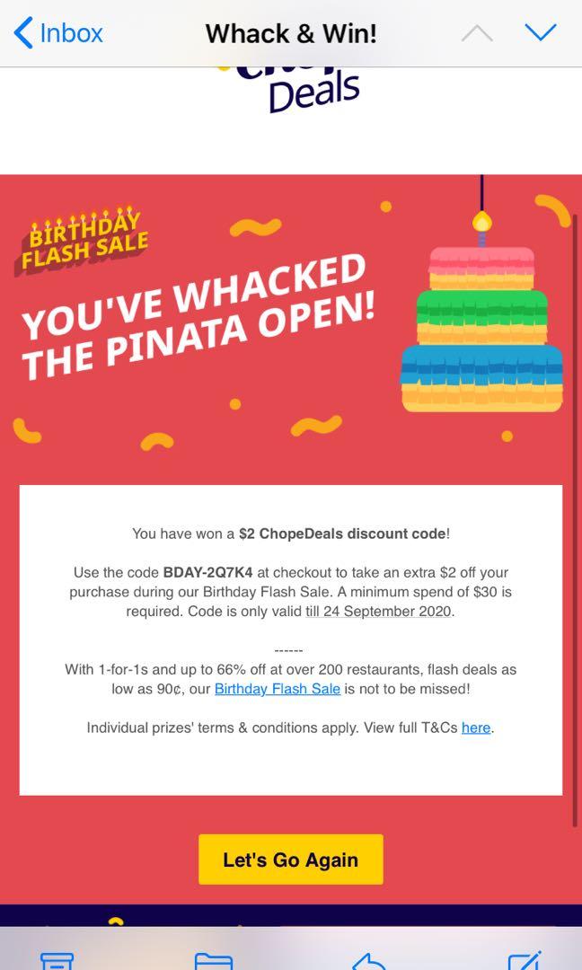 Chope promo code new user 2025