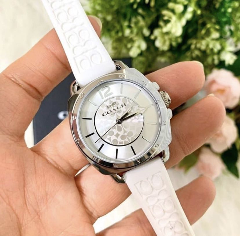 Coach boyfriend discount watch white