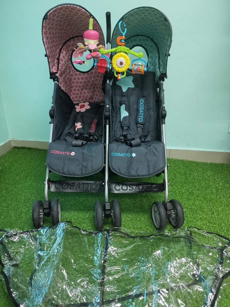 Cosatto twin sale pram