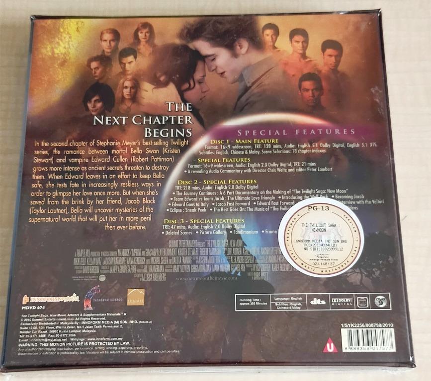 English Movie DVD The Twilight Saga New Moon 3 Disc Deluxe