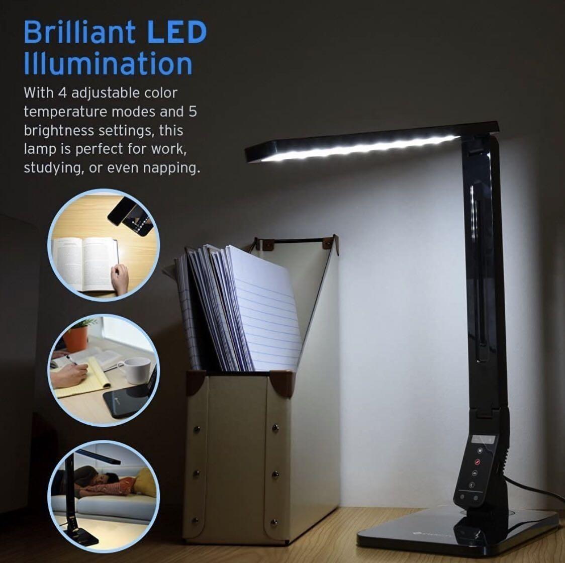 Etekcity LED Desk lamp light Modern, Slick design (Black