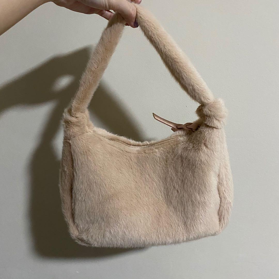 Fur sale shoulder bag