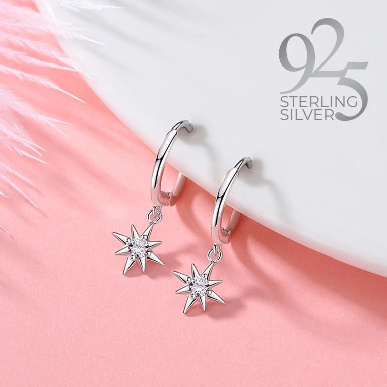 North star shop hoop earrings