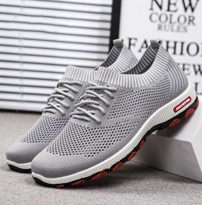 Mens grey casual clearance sneakers