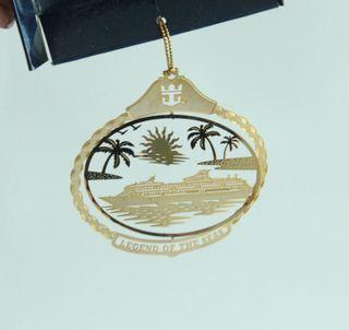 Keychain Royal Carribean Cruise Gantungan Kunci Kapal Pesiar Impor 24k