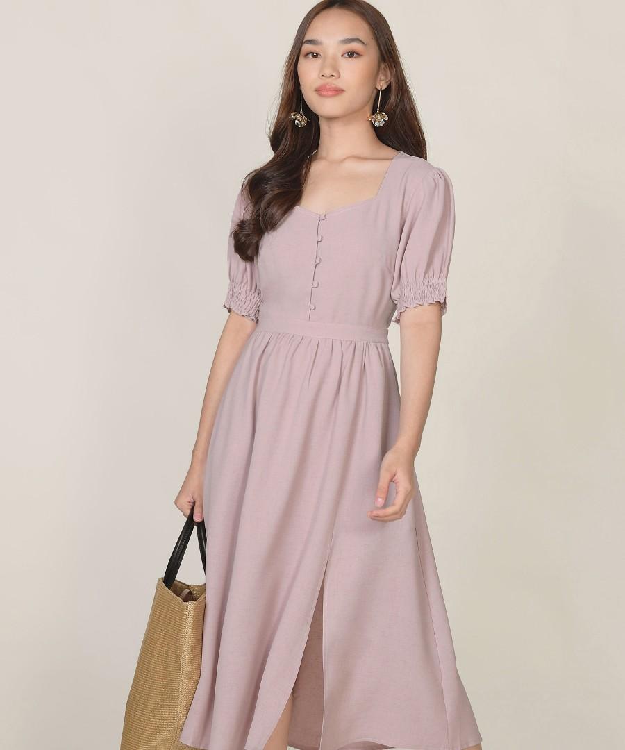 Lafayette Midi Dress Dust Lavender Women s Fashion Dresses Sets Dresses on Carousell