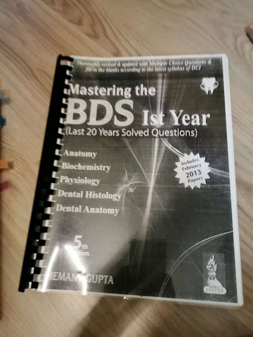 Mastering BDS 1st year [anatomy, biochemistry, physiology, dental