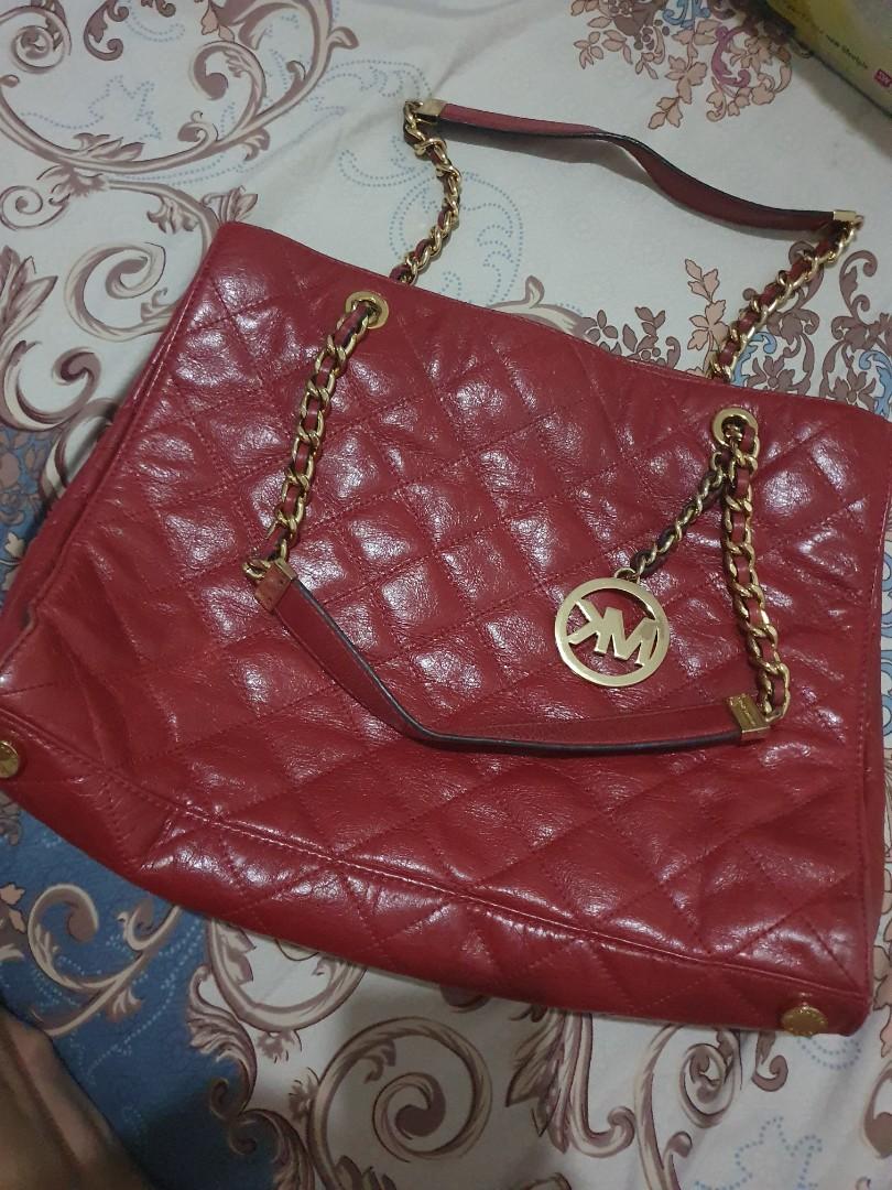 michael kors red bag