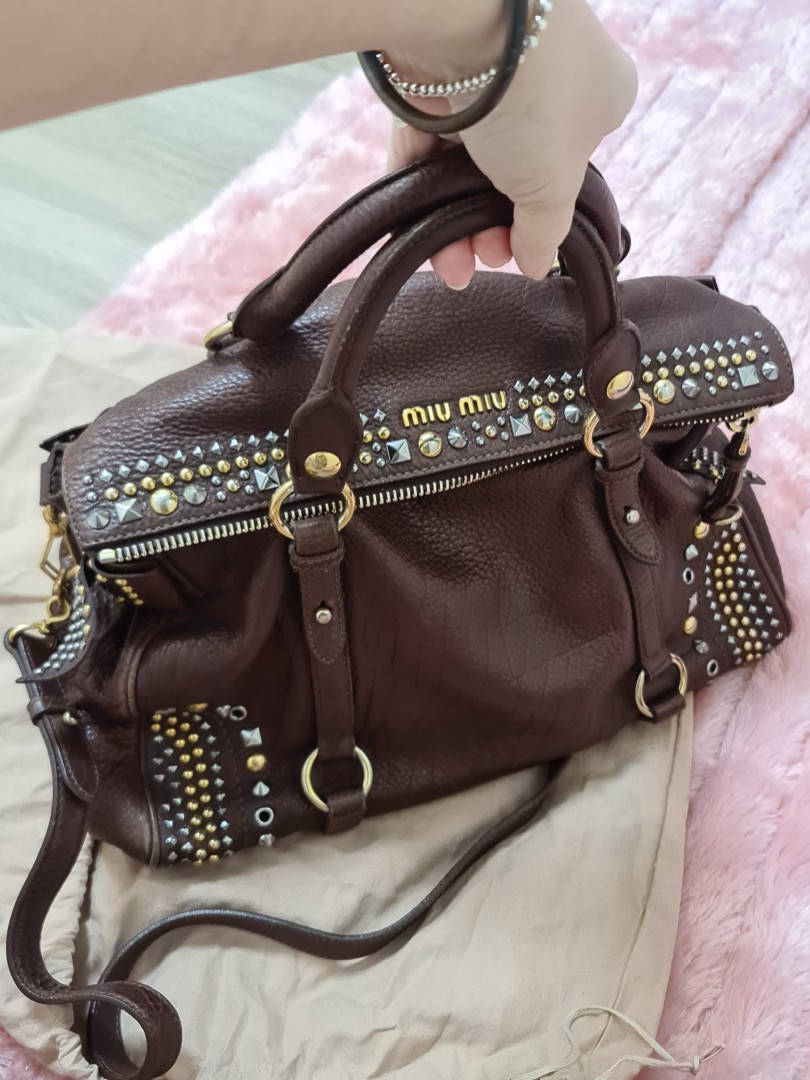 Miu miu studded bag hot sale