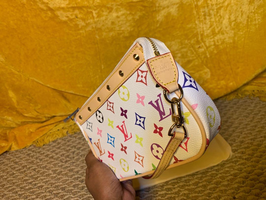 Louis Vuitton Monogram Multicolor Pochette WHITE Women s Fashion