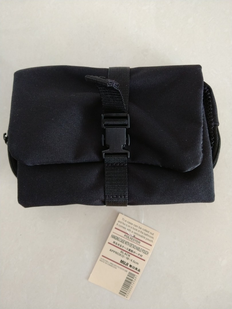 Muji Hanging Case with Detachable Pouch, Furniture & Home Living, Home Improvement
