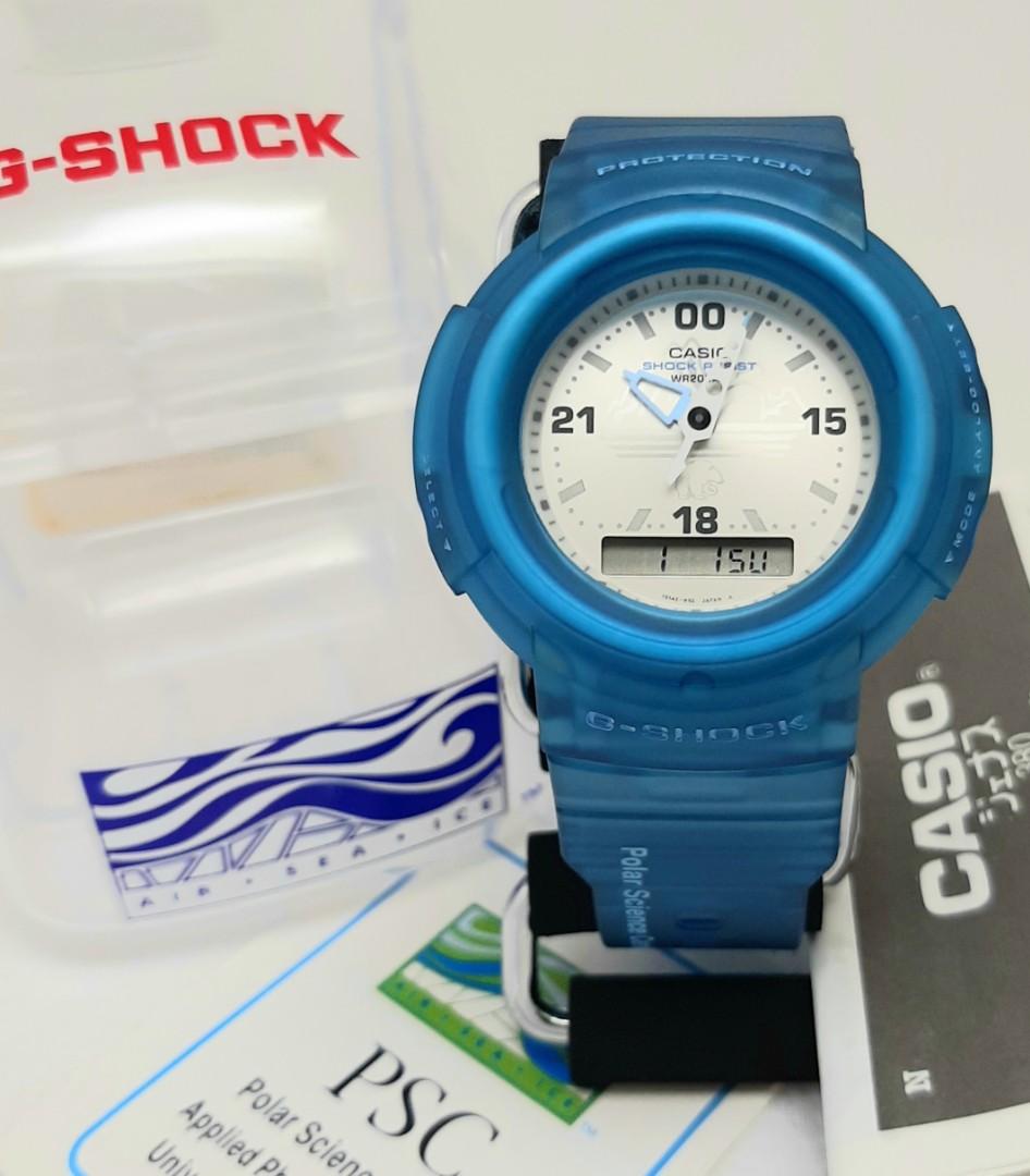 Sold New Old Stock G Shock Aw500 Polar Bear Psc Steel Case Made In Japan Analog Digital Men S Fashion Watches On Carousell