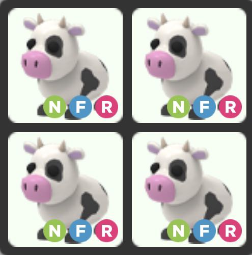 Nfr Cow X1 Adopt Me Roblox Neon Fly Ride Cow Toys Games Video Gaming In Game Products On Carousell - details about roblox adopt me zombie buffalo ultra rare rideable flyable