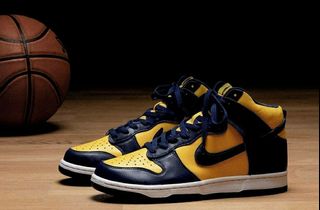 Nike Dunk High Hi Michigan Men S Fashion Footwear Sneakers On Carousell