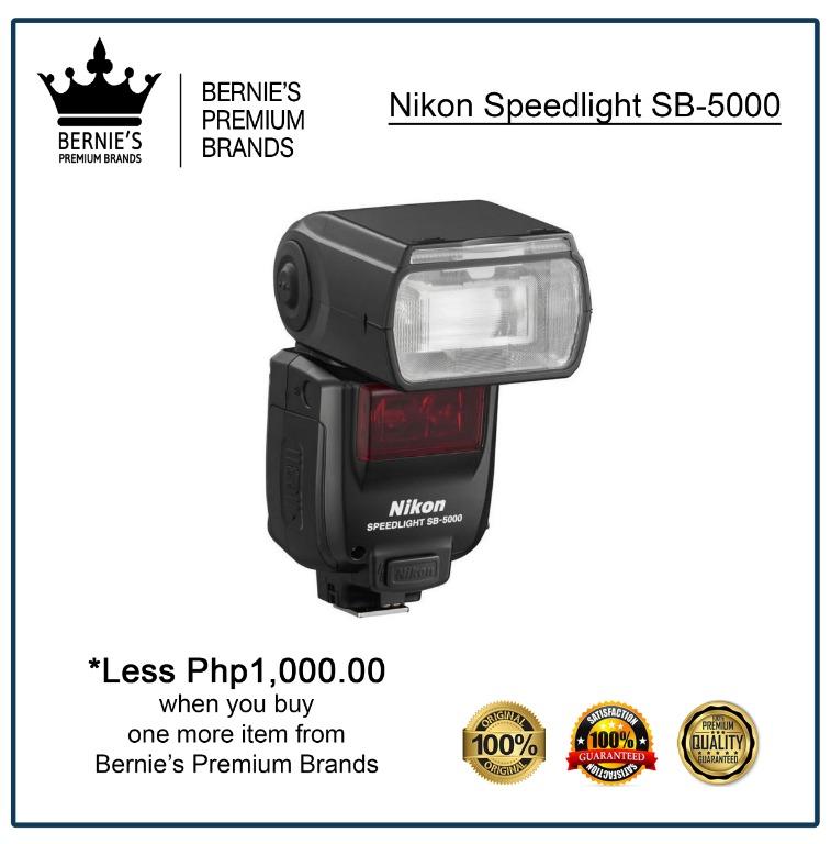 Nikon Speedlight SB-5000 (Category: Flashes) located in Pasay City. Submitted by premiumbrands (Listing ID 1036840281, Image 1). Description: 100% Certified Original/Genuine product. Everything is brand new, and factory sealed. Available, and ready for FREE delivery via LBC Hong Kong (3-7 days, LBC-HK schedule). Check out our FACEBOOK pages: Bernie's Premium Brands - Gadgets Bernie's Premium Brands – Women .