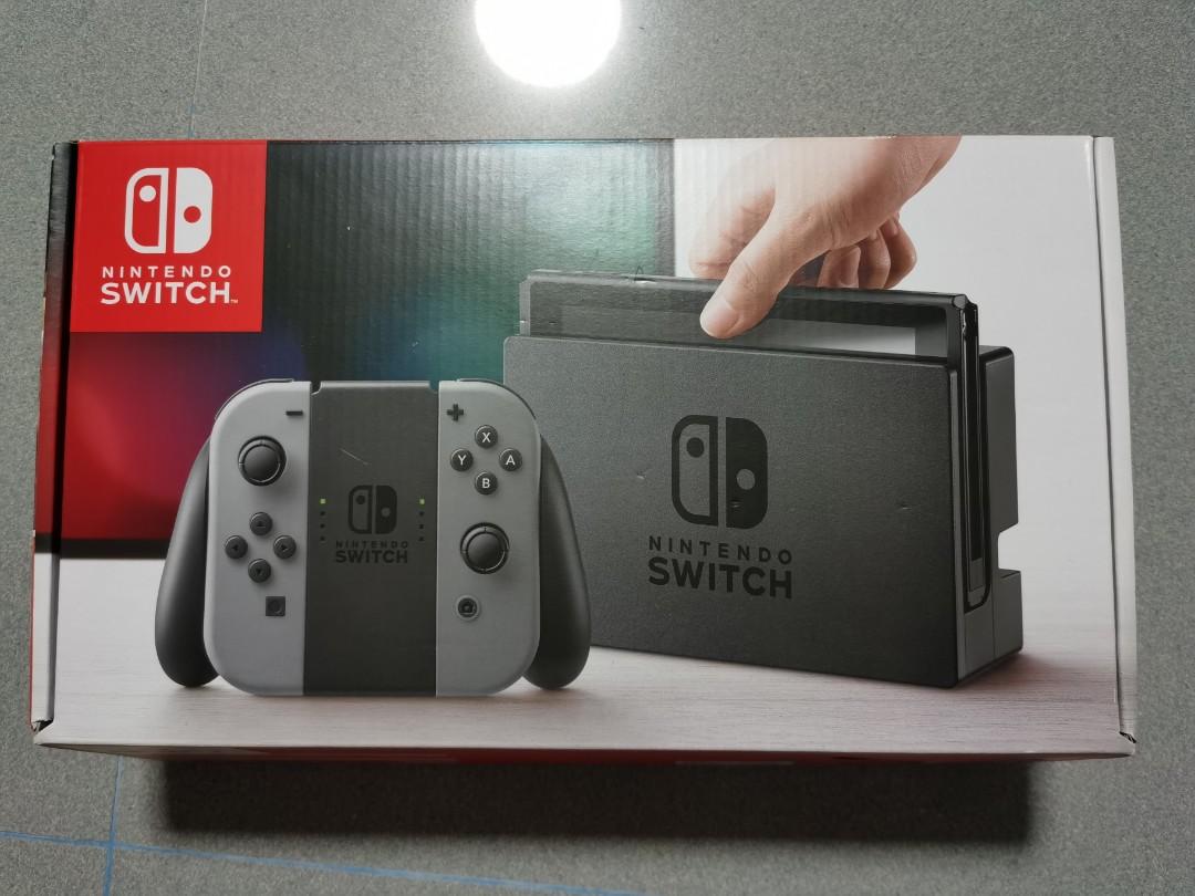 nintendo switch in grey