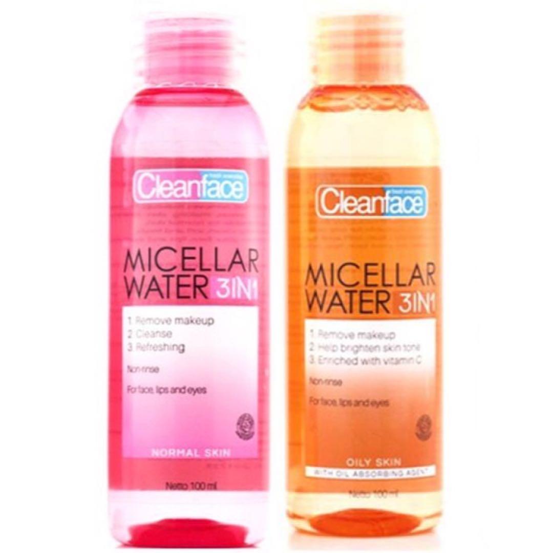 cleaning face with micellar water