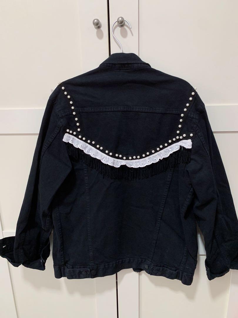 Reclaimed Vintage Fringed Denim Jacket
