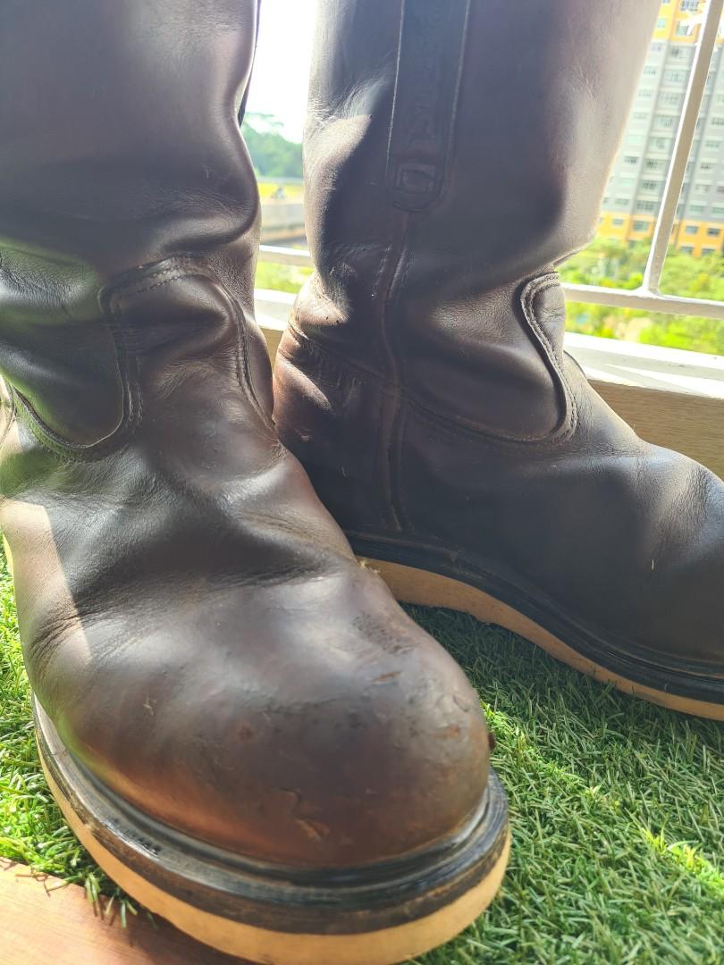 Red wing cheap boots white sole