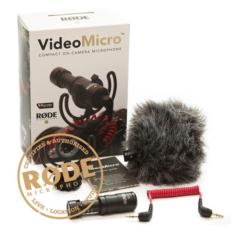 RODE VideoMicro Compact On Camera Microphone Vlog Video Mic Record for DSLR GoPro DJI OSMO POCKET ACTION Camera