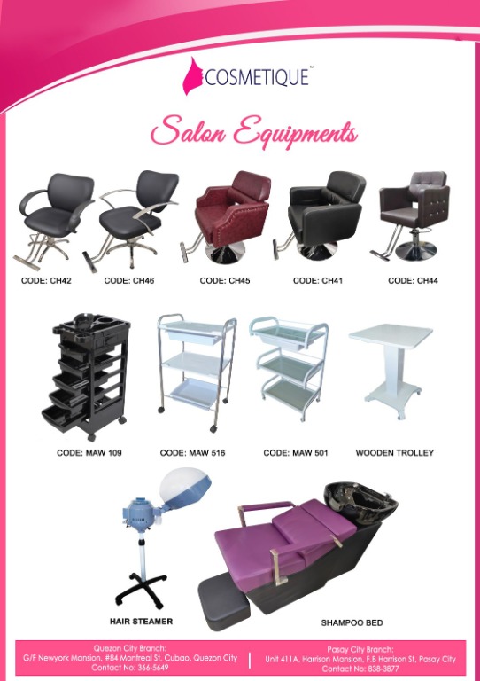 Salon equipments and prices 2025