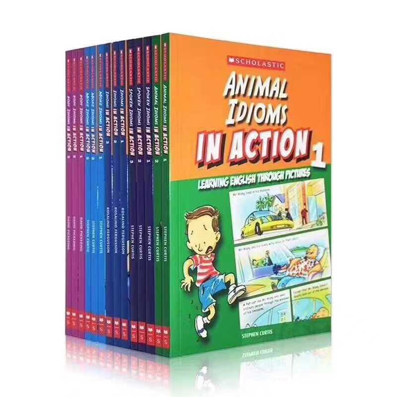 Scholastic IN ACTION series Learning English Through Pictures (3 series  Idioms in Action, Phrases in Action, Words in Action) 42 books, 興趣及遊戲, 書本  文具, 小朋友書- Carousell